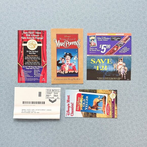 Mary Poppins VHS w/ Booklet & Inserts | Disney Masterpiece | 1990s - Picture 9 of 9